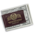 Full Grain Leather Magnetic Money Fold Clip